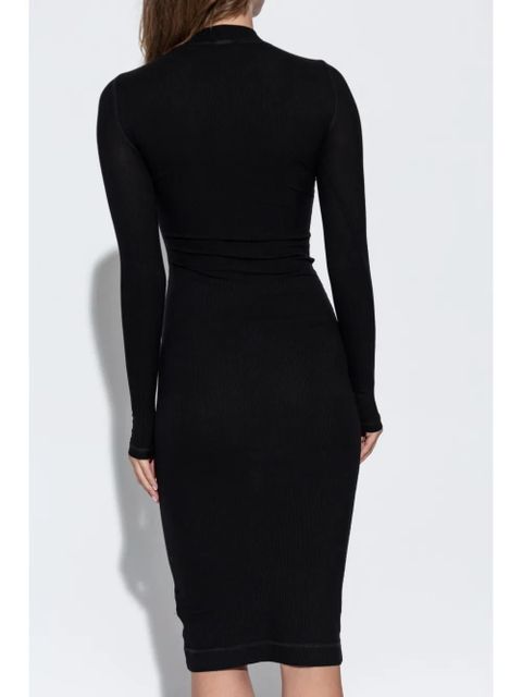 Diesel D-Mokky-Ls-Microdiv midi dress - Black