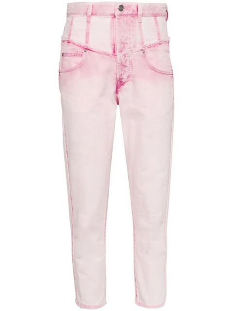 ISABEL MARANT Oliviani high-rise cropped jeans - Pink - zdjęcie produktu nr 1