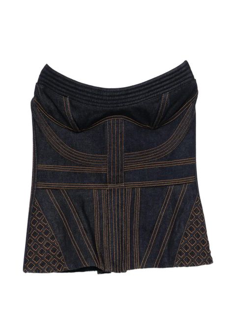 ZIMMERMANN corded denim corset - Blue - zdjęcie produktu nr 1
