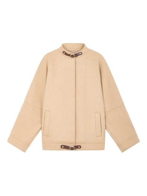 Max Mara buckled chaquetón jacket - Neutrals - zdjęcie produktu nr 1