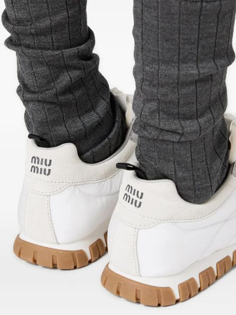 Miu Miu Tyre stitching sneakers - White