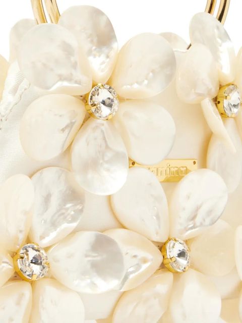 Vanina floral-appliqué tote bag - Neutrals