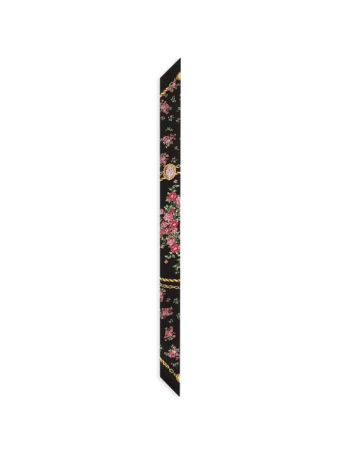 Dolce & Gabbana floral print chain scarf - Black - zdjęcie produktu nr 2