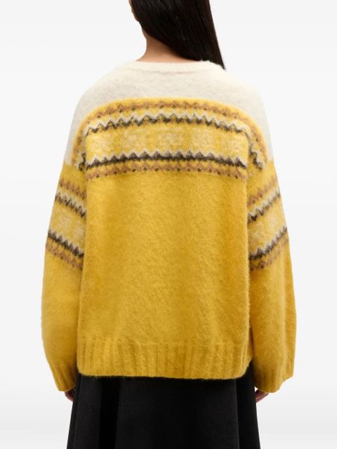 GANNI patterned sweater - Yellow - zdjęcie produktu nr 2