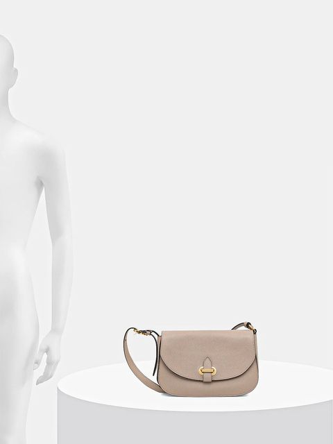 Pollini torebka skórzana kolor beżowy PC4404PP0N QC0