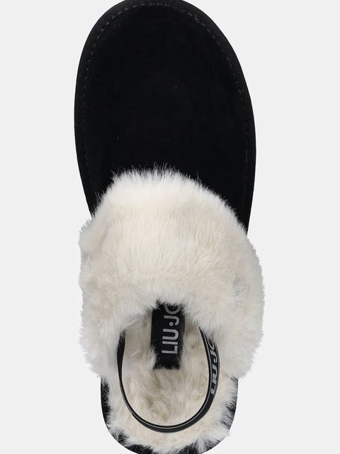 Liu Jo kapcie zamszowe JANE 10 kolor czarny SF5107P030622222