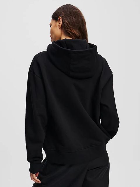 Karl Lagerfeld bluza IKON damska kolor czarny z kapturem z nadrukiem A1W20083 - zdjęcie produktu nr 2