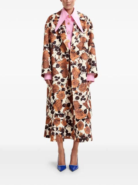 Essentiel Antwerp floral-print A-line midi skirt - Neutrals - zdjęcie produktu nr 2