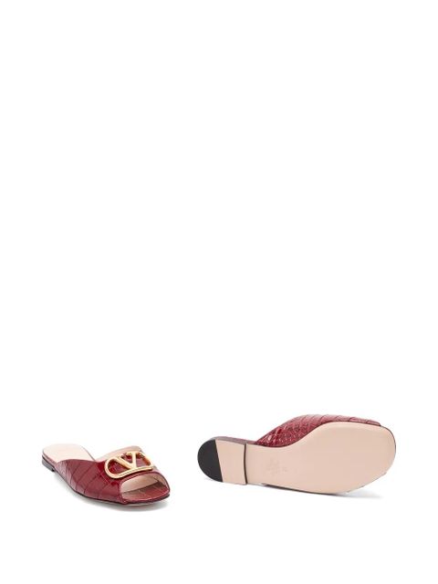 Valentino Garavani Vlogo signature flat sandals - Red
