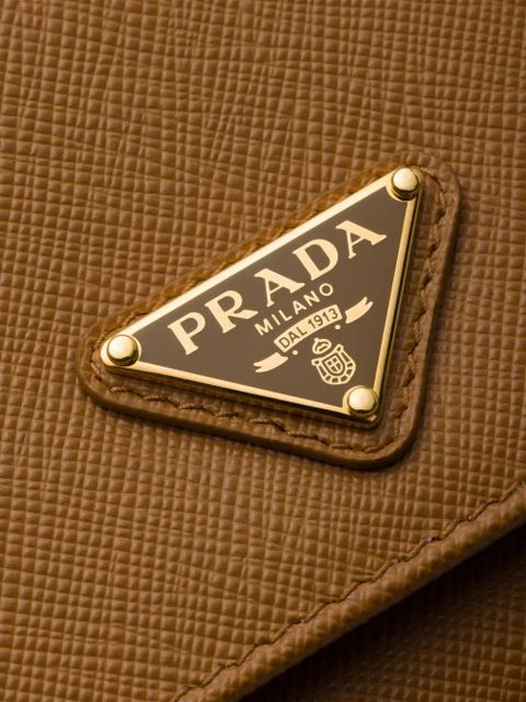 Prada Saffiano leather wallet with shoulder strap - Neutrals - zdjęcie produktu nr 2