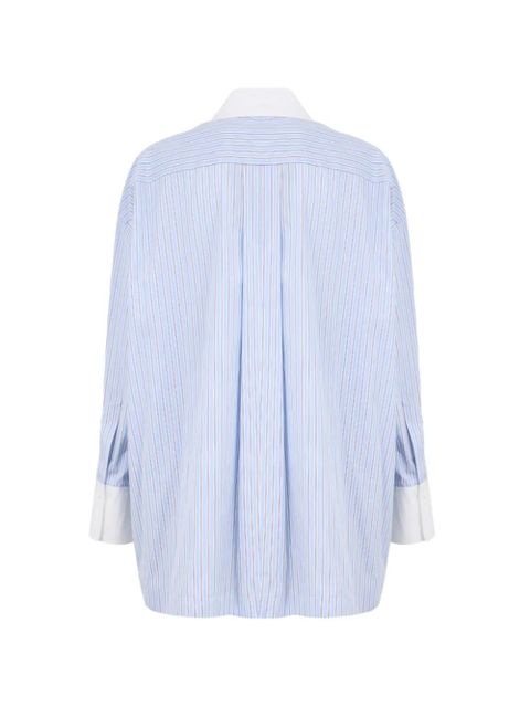The Attico striped asymmetric shirt - Blue - zdjęcie produktu nr 2