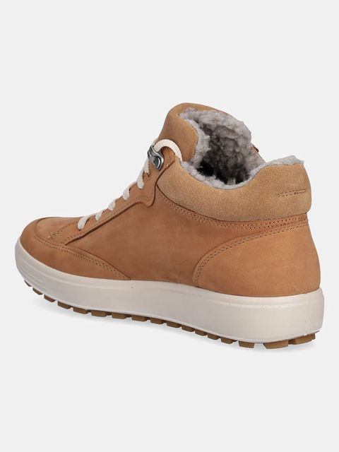 Ecco sneakersy nubukowe Soft 7 Tred Warm Gtx damskie kolor brązowy 450493-01291