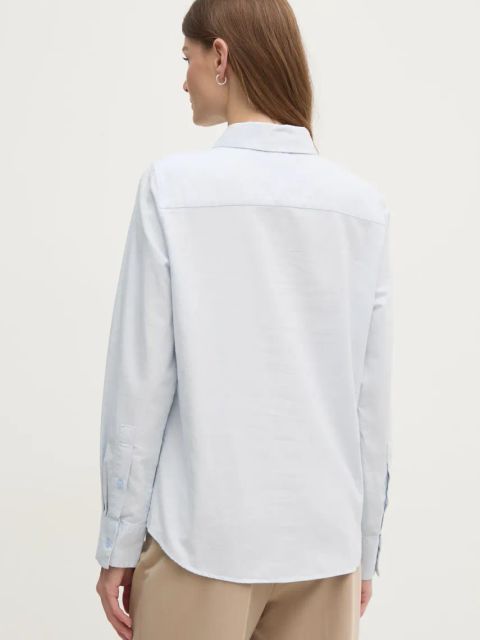 Tommy Hilfiger koszula damska kolor niebieski regular z kołnierzykiem klasycznym WW0WW44230