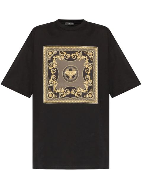 Versace Barocco-print cotton T-shirt - Black - zdjęcie produktu nr 1