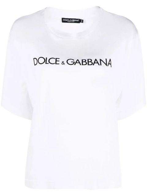 Dolce & Gabbana logo-print short-sleeve T-shirt - White - zdjęcie produktu nr 1