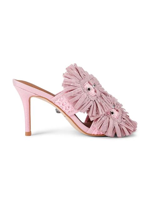 Kurt Geiger London klapki na szpilce damskie Raffia Buckle Sandal - zdjęcie produktu nr 1