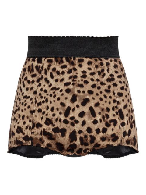 Dolce & Gabbana leopard-print shorts - Neutrals - zdjęcie produktu nr 1