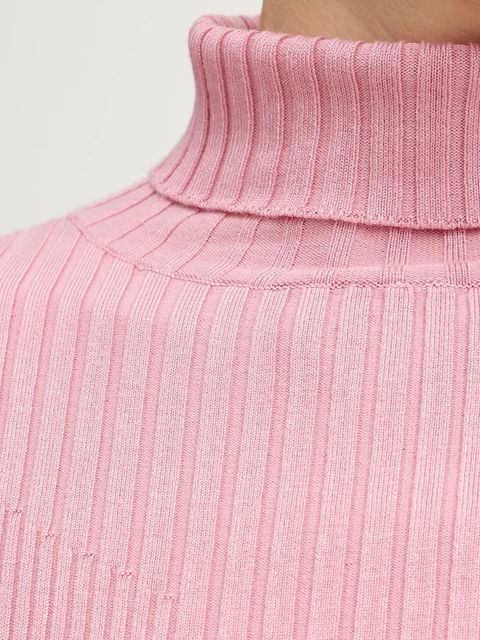 Morgan sweter z domieszką wełny damski kolor różowy MENTOL