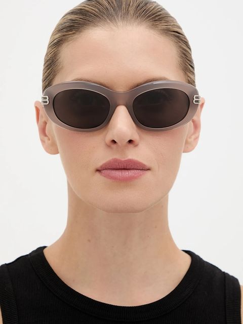 Balenciaga okulary przeciwsłoneczne damskie kolor szary BB0431S