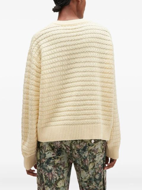 GANNI button-detail sweater - Neutrals