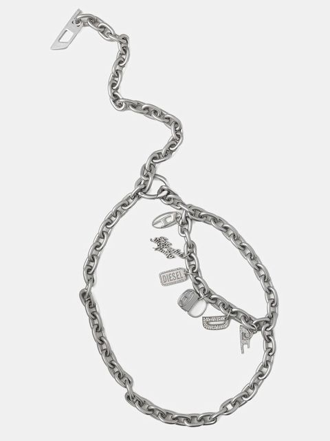 Diesel pasek DIESEL LOGO B- MULTICHARM CHAI damski kolor szary X10248.PR581 - zdjęcie produktu nr 1