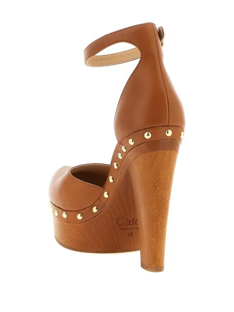 Chloé Lola studded pumps - Brown