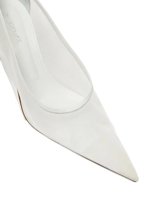 Sportmax 90mm leather wedge platforms - White