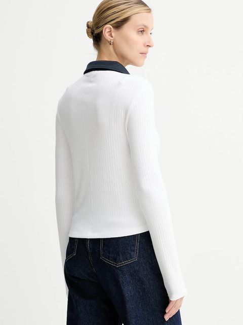 Rag & Bone longsleeve kolor biały RE0C25FP3LW