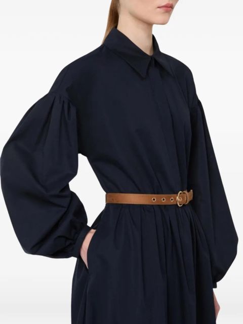 Max Mara balloon-sleeve belted dress - Blue