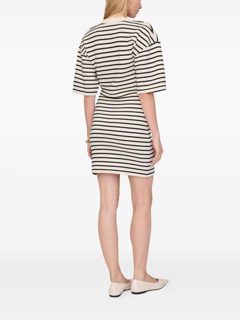 ANINE BING striped mini dress - Neutrals