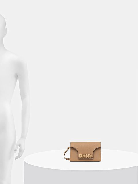 Dkny torebka skórzana kolor beżowy R435OG58