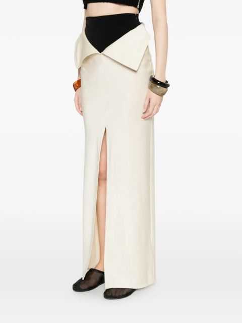 Nanushka split front long skirt - Neutrals