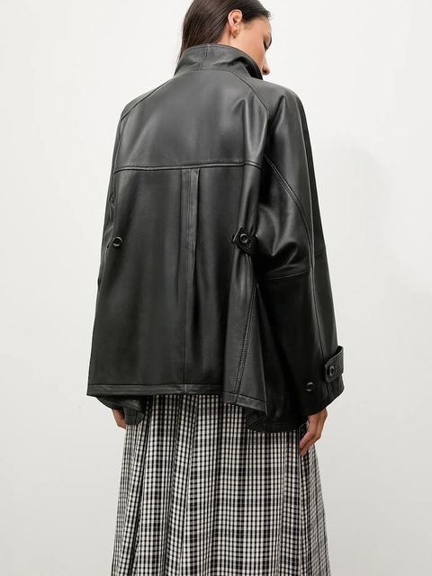 Answear.LAB kurtka skórzana kolor czarny