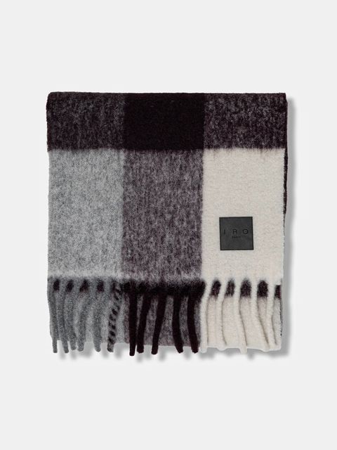 IRO szalik z dodatkiem wełny damski kolor multicolor wzorzysty