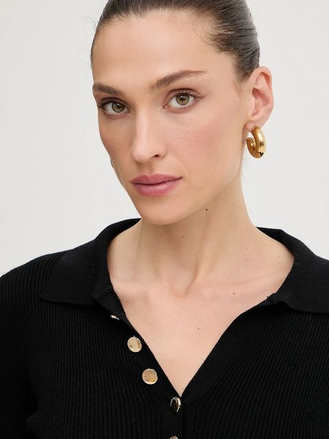 Fracomina body damskie kolor czarny FR25WT5001K43301