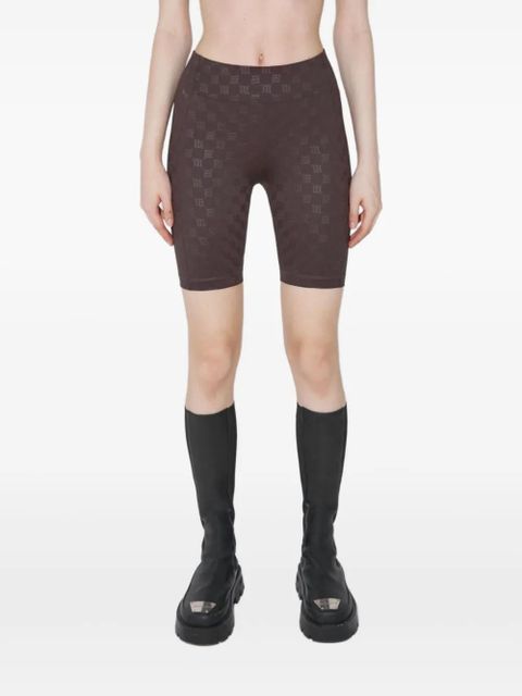 MISBHV monogram-patterned biker shorts - Brown - zdjęcie produktu nr 1