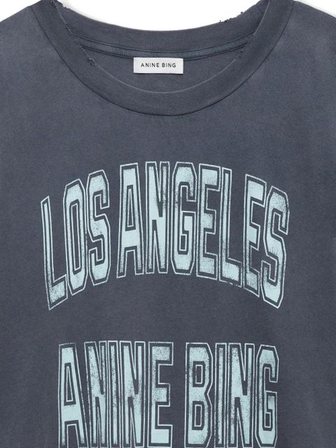 ANINE BING Johnny cropped T-shirt - Grey