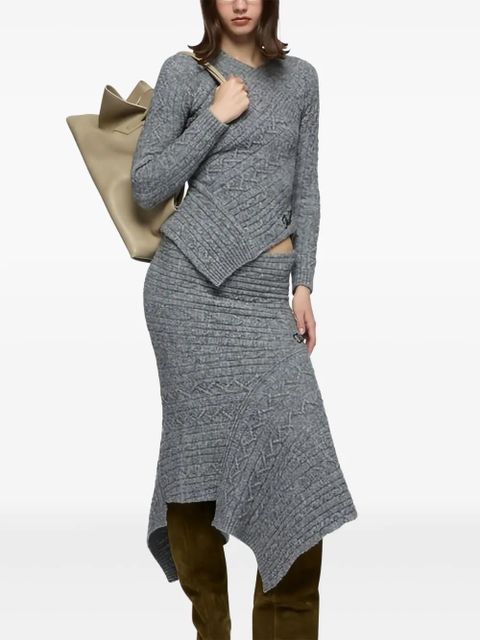 The Attico cable knit jumper - Grey