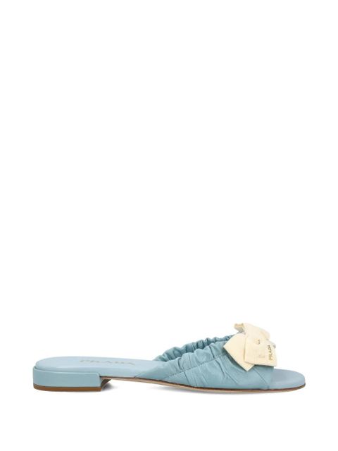 Prada bow ruffled sandals - Blue - zdjęcie produktu nr 1