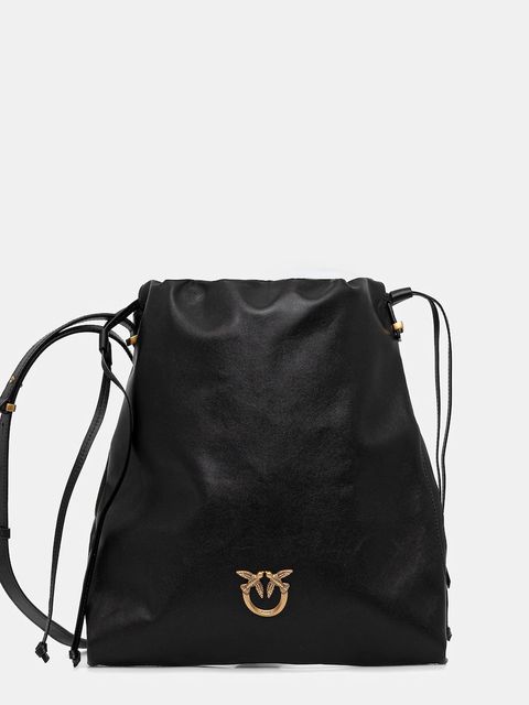 Pinko torebka skórzana kolor czarny 104359 A0QO - zdjęcie produktu nr 1