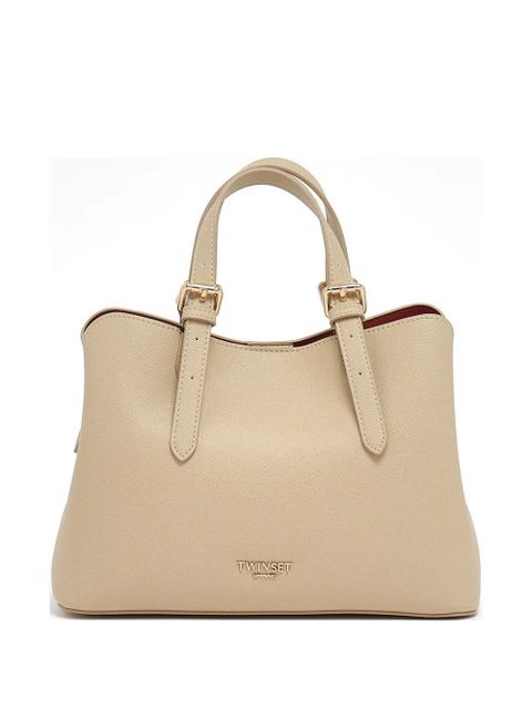 TWINSET grained-texture buckle-detail tote bag - Neutrals - zdjęcie produktu nr 1