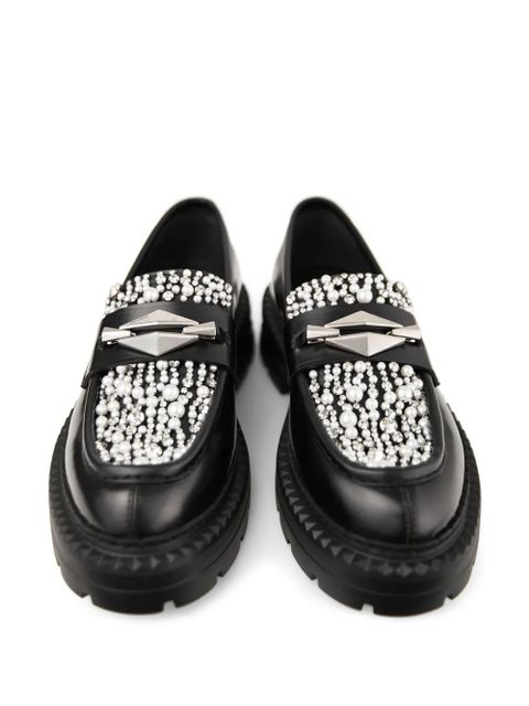 Jimmy Choo Marlow diamond loafers - Black