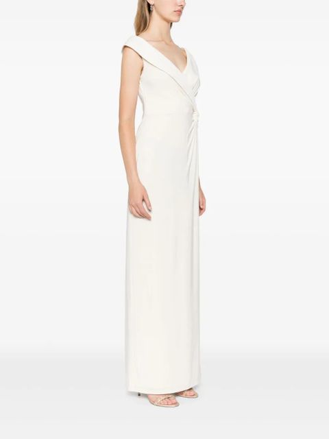 Lauren Ralph Lauren knot-detailed cady maxi dress - Neutrals