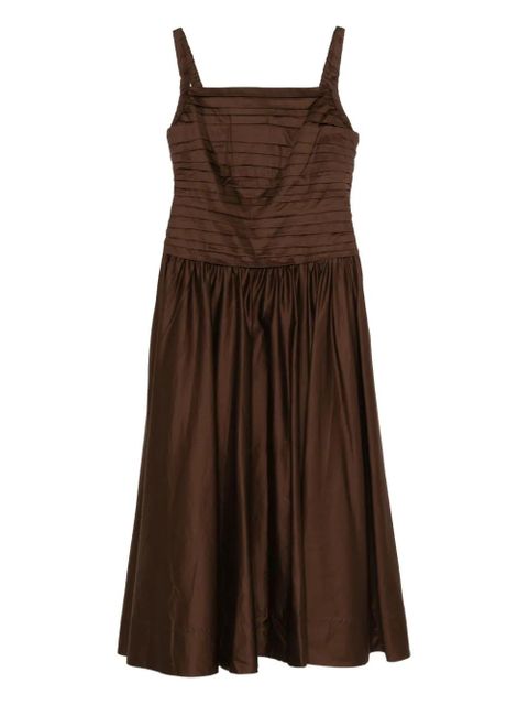 Aje Star pleated midi dress - Brown - zdjęcie produktu nr 1