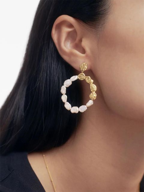 Monica Vinader pearl dangle earrings - Gold - zdjęcie produktu nr 2