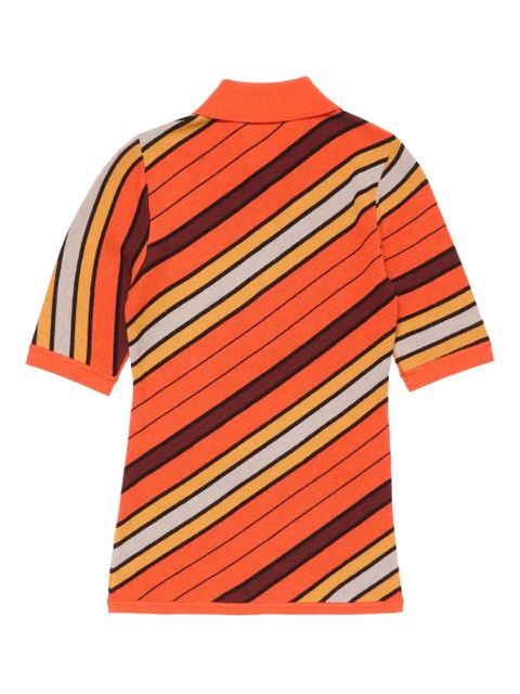 Acne Studios striped polo shirt - Orange
