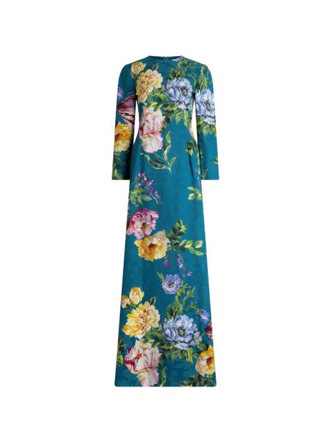 Dolce & Gabbana floral-print maxi dress - Blue - zdjęcie produktu nr 1
