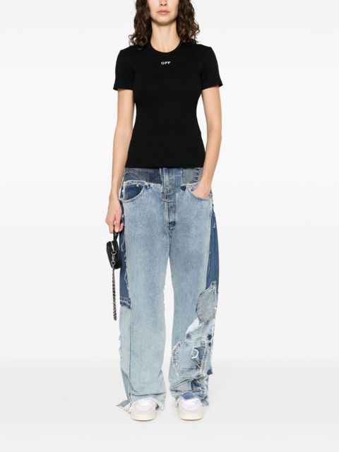 Off-White Off Stamp ribbed-knit top - Black - zdjęcie produktu nr 2