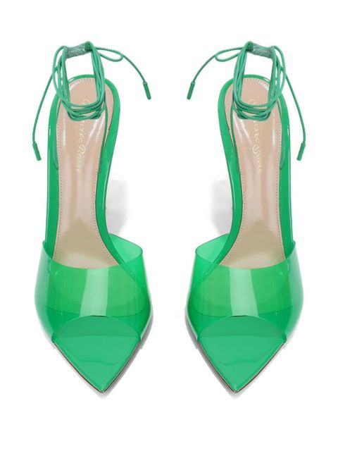 Gianvito Rossi Exclusive Skye 105mm tie-fastening pumps - Green