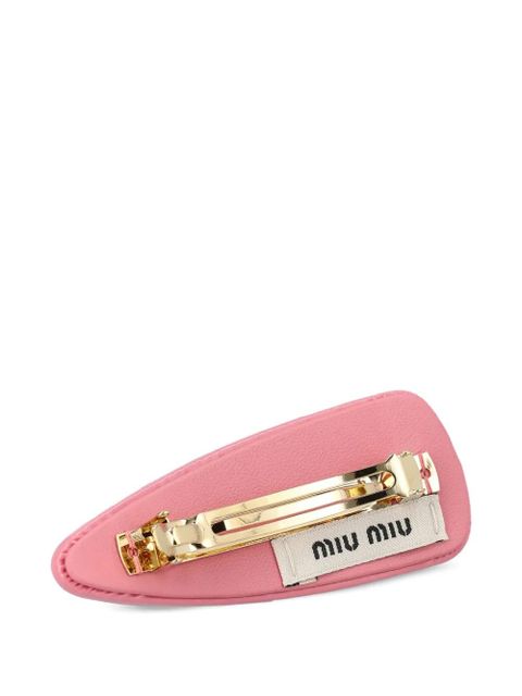 Miu Miu logo-detail hair clip - Pink - zdjęcie produktu nr 2